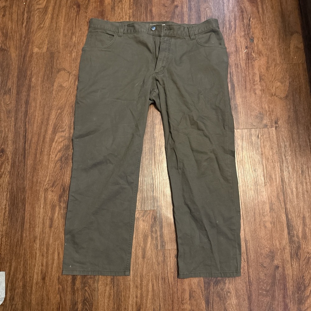 Carhartt Rugged Flex Relaxed Fit Canvas 5-Pocket Work Pants, Brown